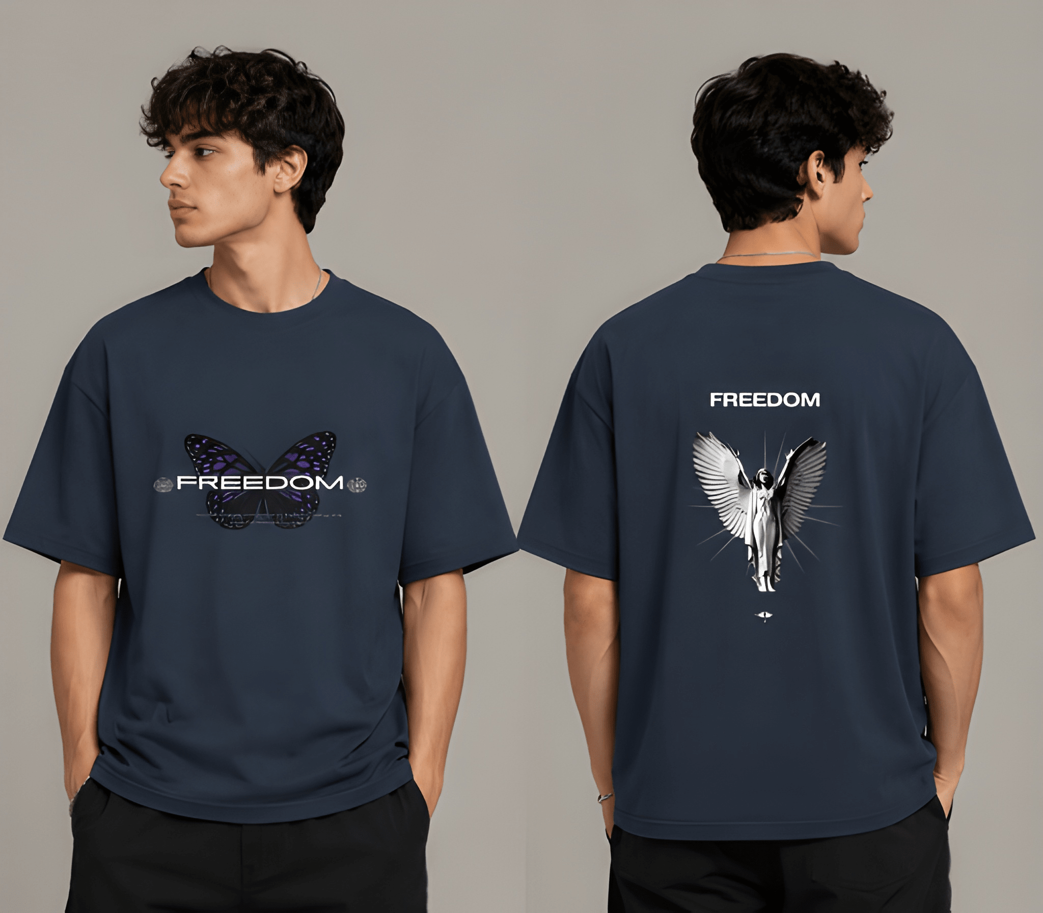 Freedom Angel Oversized Graphic Standard T-Shirt