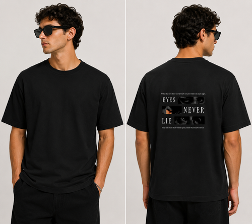 Eyes Never Lie Black Unisex Standard Crew T-Shirt