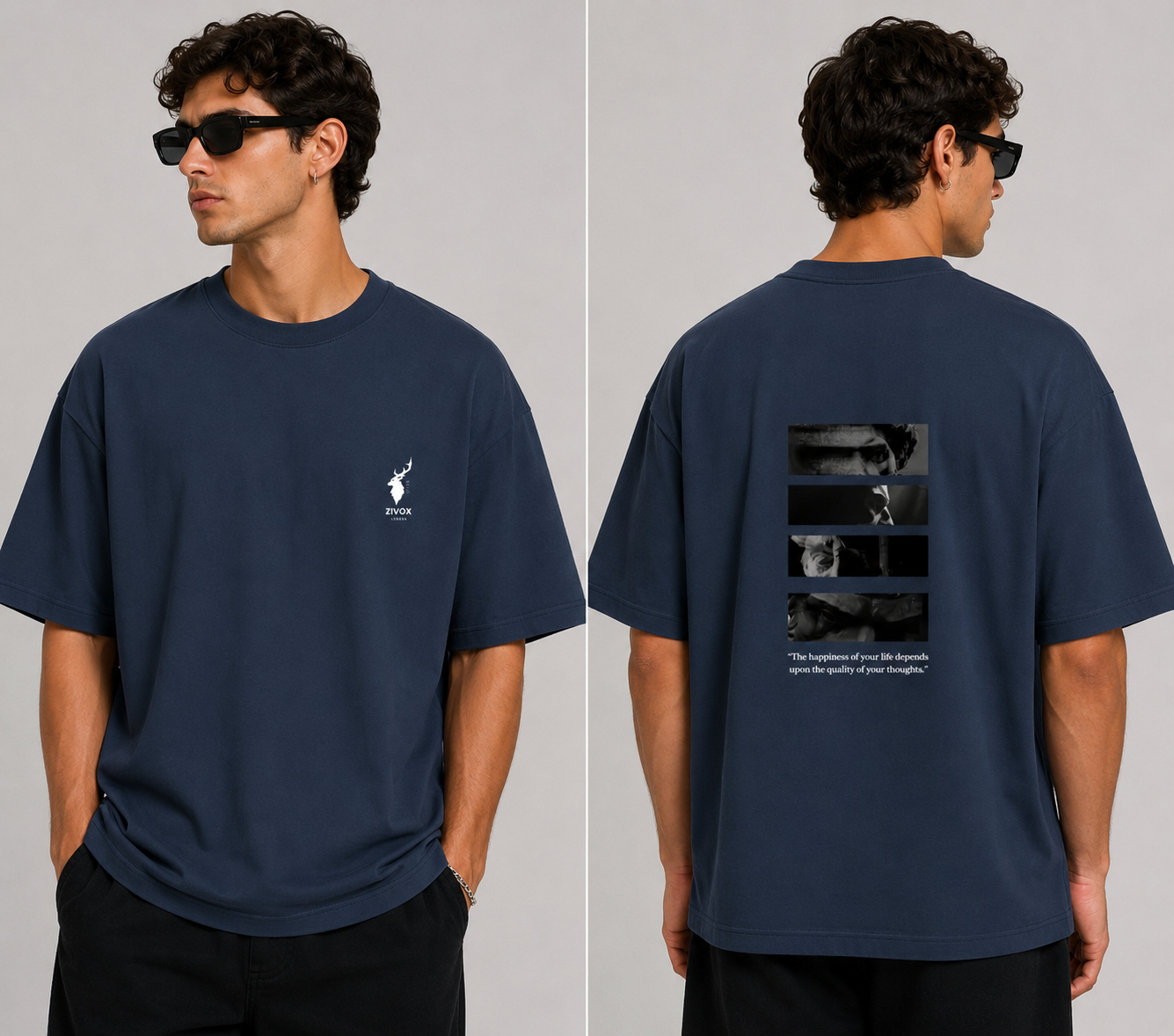 Minimal Black  Oversized Street Standard T-Shirt